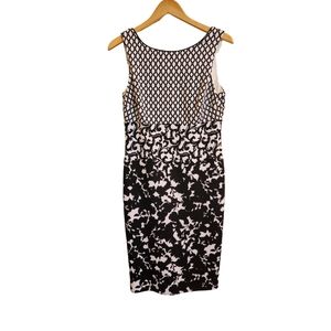 WHBM black and white floral dress